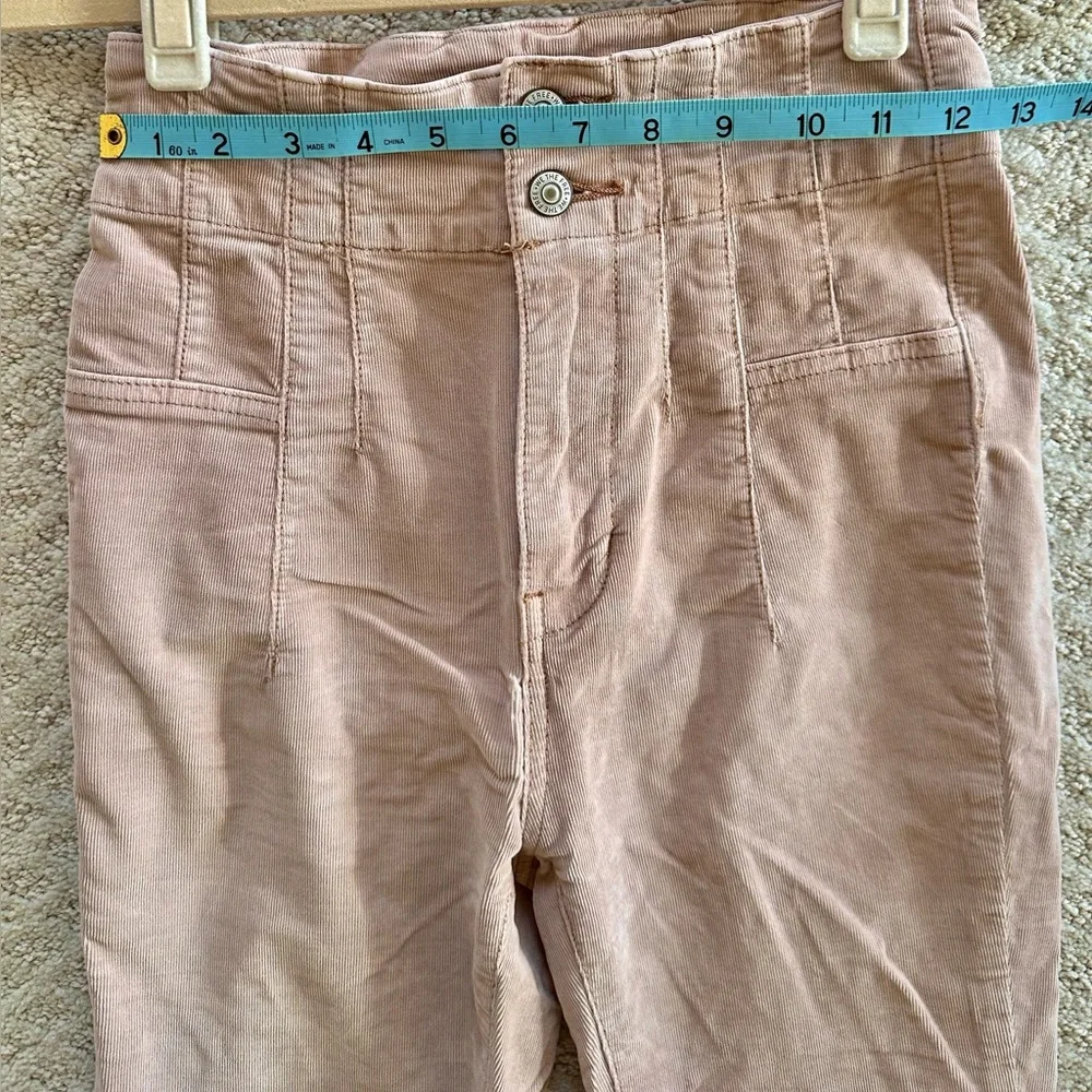 Free People High Rise Corduroy Flare Pants – Beige / Sand – Size 25 - Picture 5 of 7